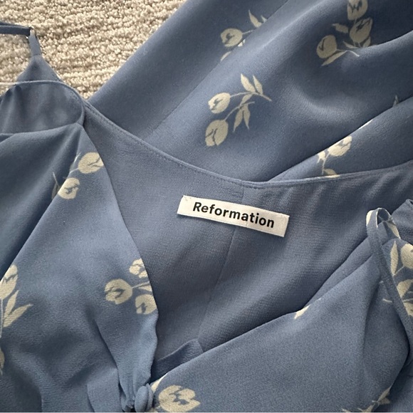COPY - Reformation Blue Floral Midi Dress - Picture 2 of 8